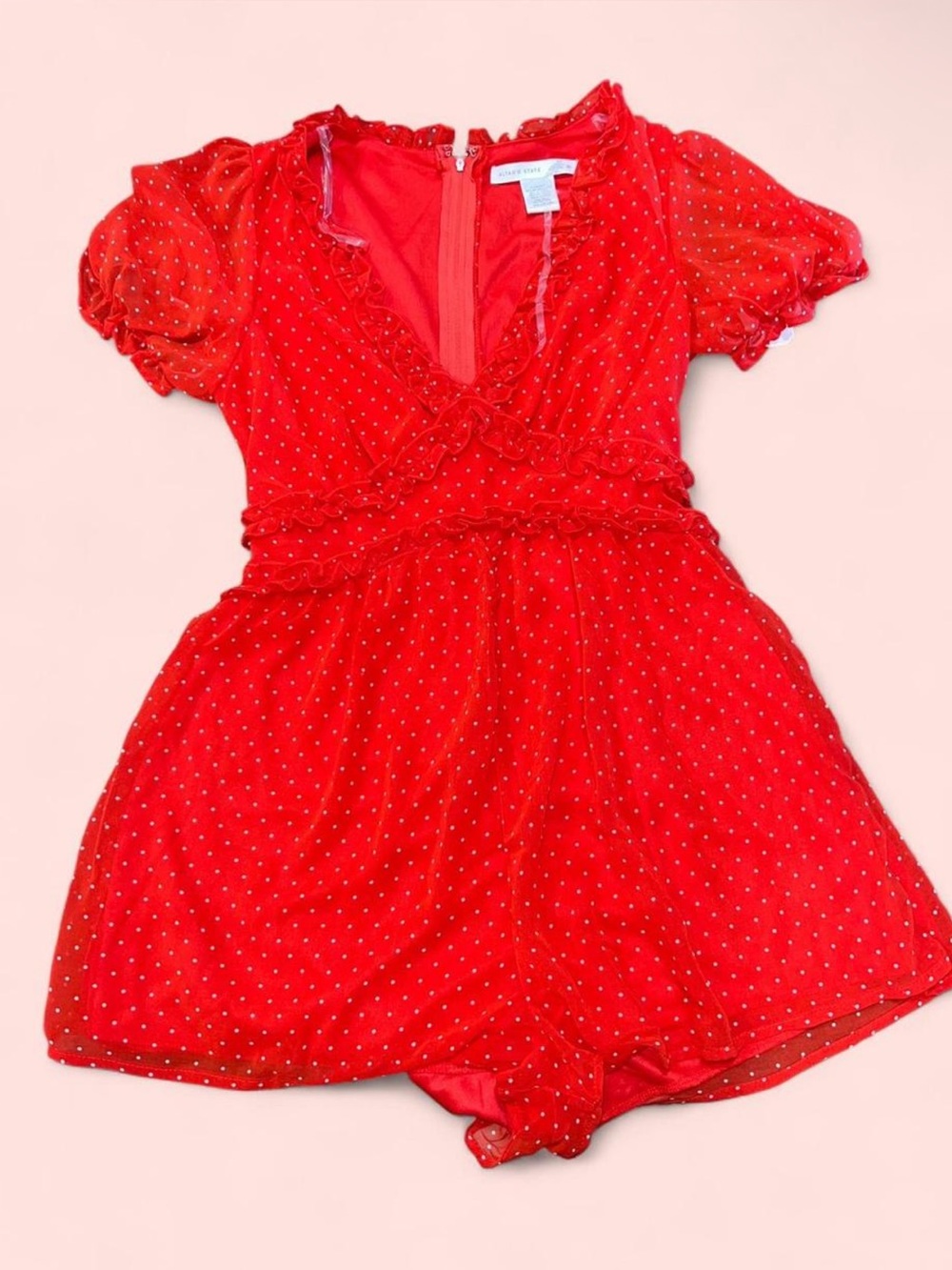Altar’d State Red Polka Dot Romper